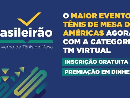 Brasileirão de Inverno 2026 leva o tênis de mesa para a realidade virtual