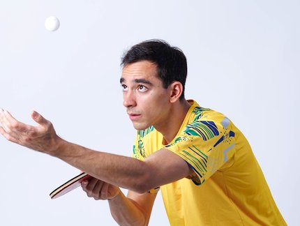 Hugo Calderano e Vitor Ishiy representam o Brasil no WTT Contender de Omã