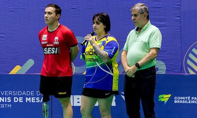 Bruna Alexandre e Paulo Salmin recebem merecida homenagem na Abertura do TMB Platinum - Ciclo I, em São Paulo