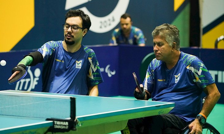 Guilherme e Iranildo em ação no Aberto Paralímpico