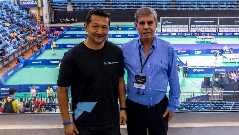 Alaor Azevedo e Ricardo Takahashi no WTT Youth Con
