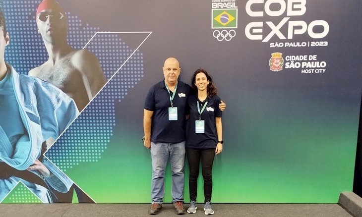 Camila Cardoso e Sandro Abrão participaram de ativ
