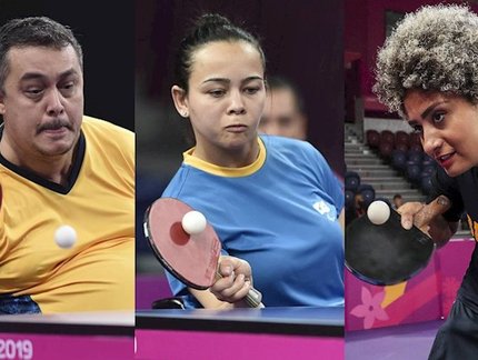 David Freitas, Marliane Santos e Millena França completam a equipe brasileira de tênis de mesa nos Jogos Paralímpicos