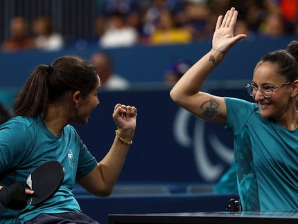Paris 2024 - Cátia Oliveira e Joyce Oliveira garantem a primeira medalha do Tênis de Mesa brasileiro nos Jogos Paralímpicos da França