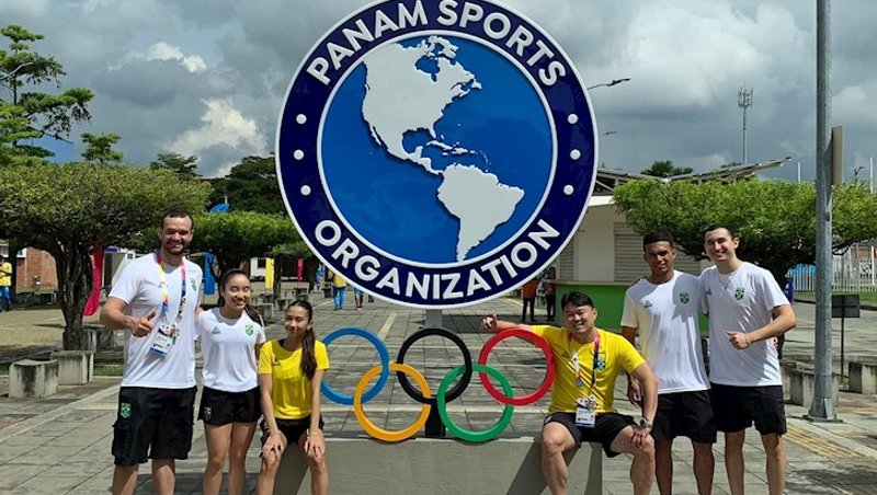 Equipe brasileira nos Jogos Pan-Americanos Júnior.