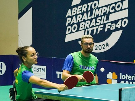 Fábio Silva e Joyce Oliveira conquistam ouro na Classe XD4-7 do Aberto Paralímpico ITTF Fa40