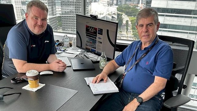 Alaor Azevedo e o CEO da ITTF, Steve Danton. Foto: