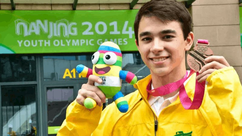 Hugo Calderano foi bronze em Nanjing-2014