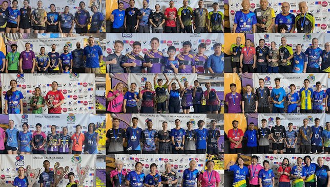 Tênis de Mesa de Araçatuba fica em 3º lugar em etapa da Liga Oeste