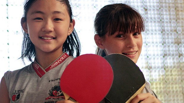 tênis de mesa olimpíadas escolares Alexia Nakashima e Heloisi Cabral  (Foto: Divulgação / COB)