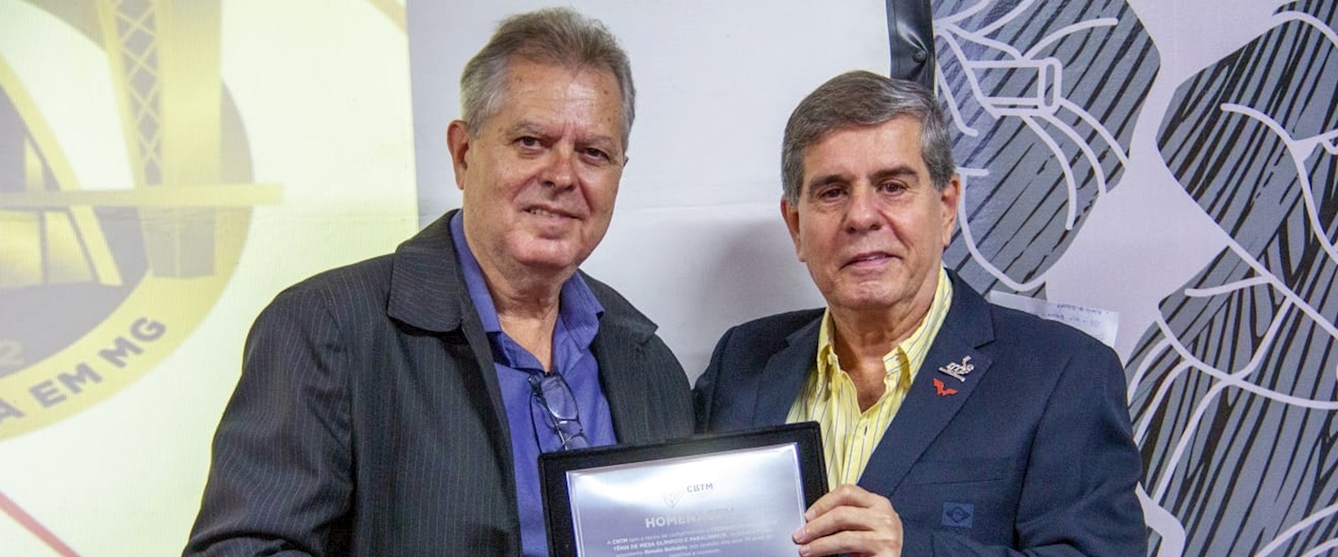 Alaor Azevedo é homenageado na festa dos 70 anos da Federação Mineira de Tênis de Mesa