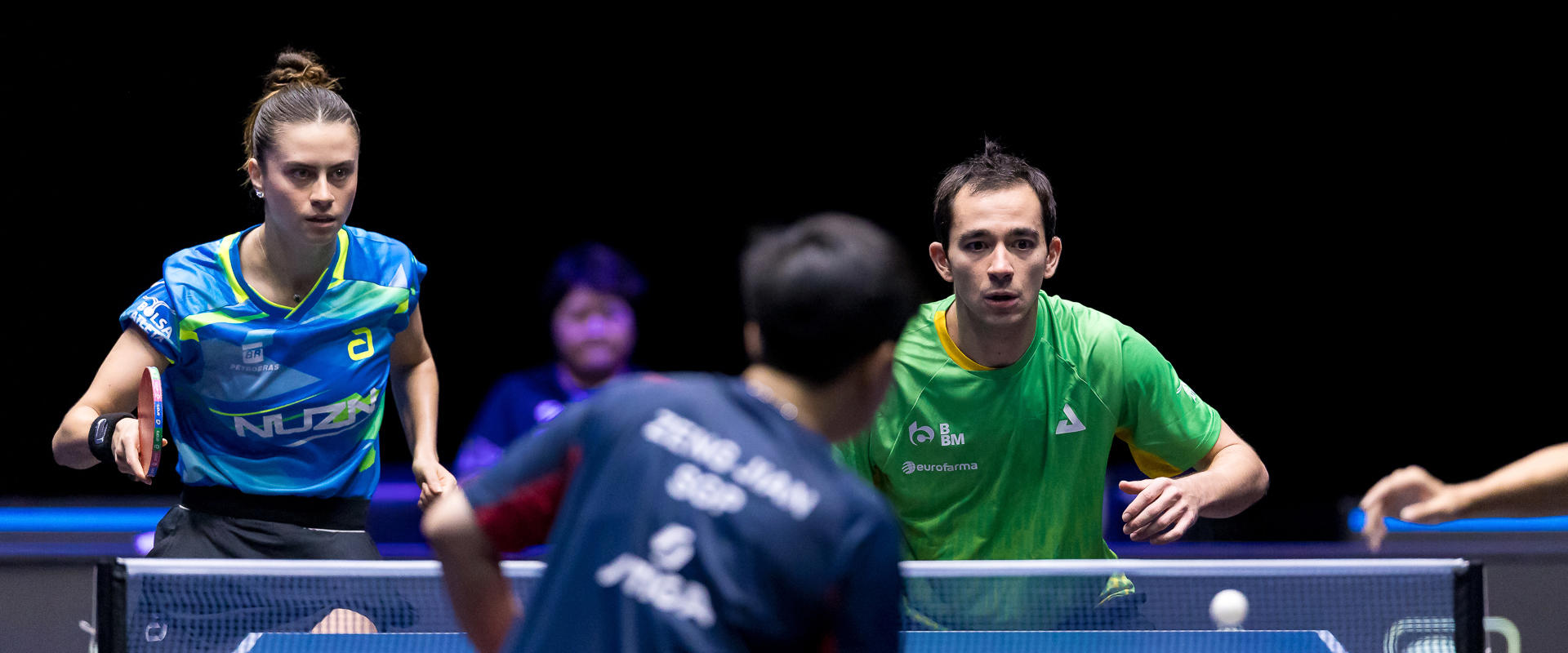 Bruna Takahashi e Hugo Calderano caem nas duplas, mas seguem vivos nas chaves individuais do WTT Star Contender Ljubljana 2026