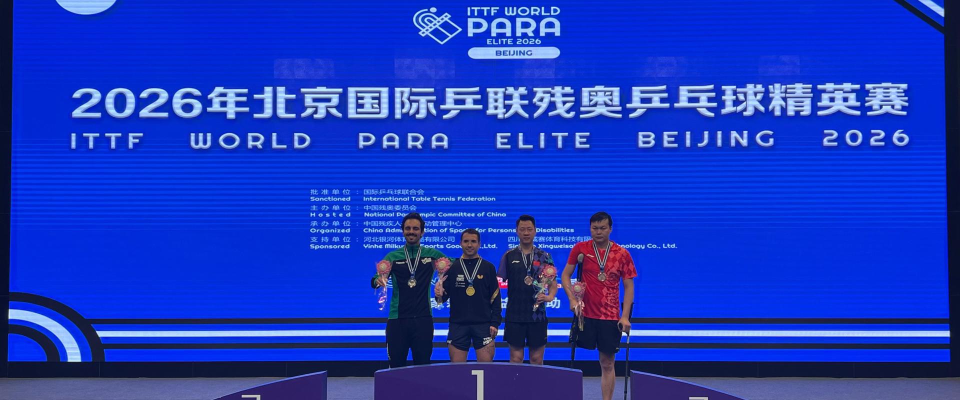 Brasil conquista seis medalhas nas disputas individuais do ITTF World Para Elite Beijing 2026