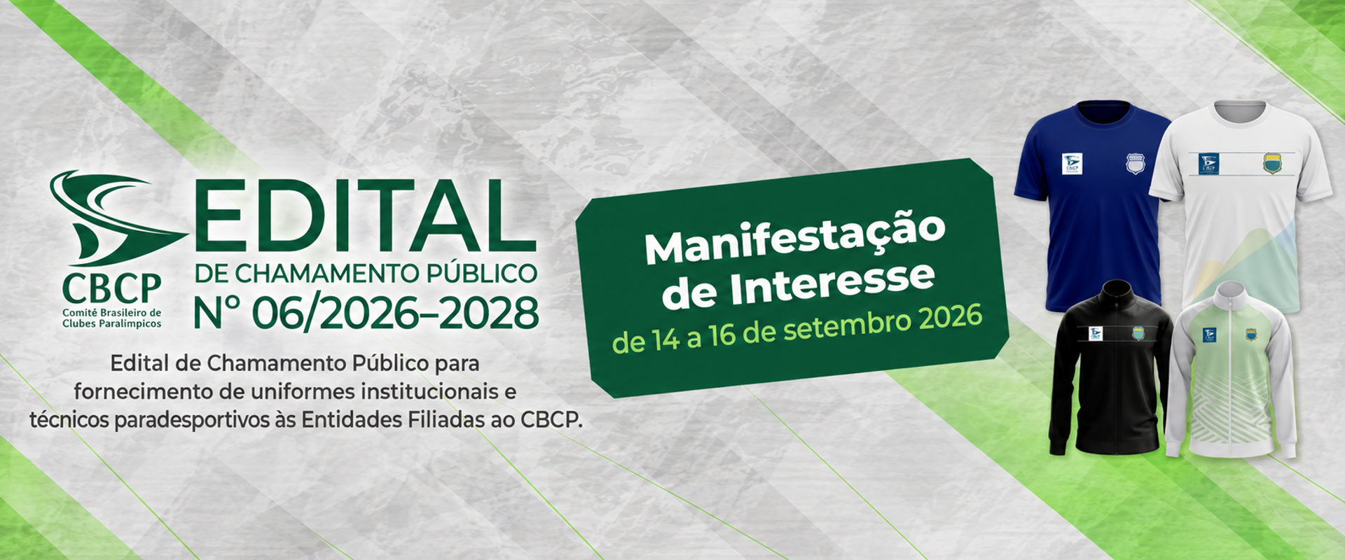 Entidades filiadas ao CBCP podem aderir a programa de uniformização até quarta-feira (16)