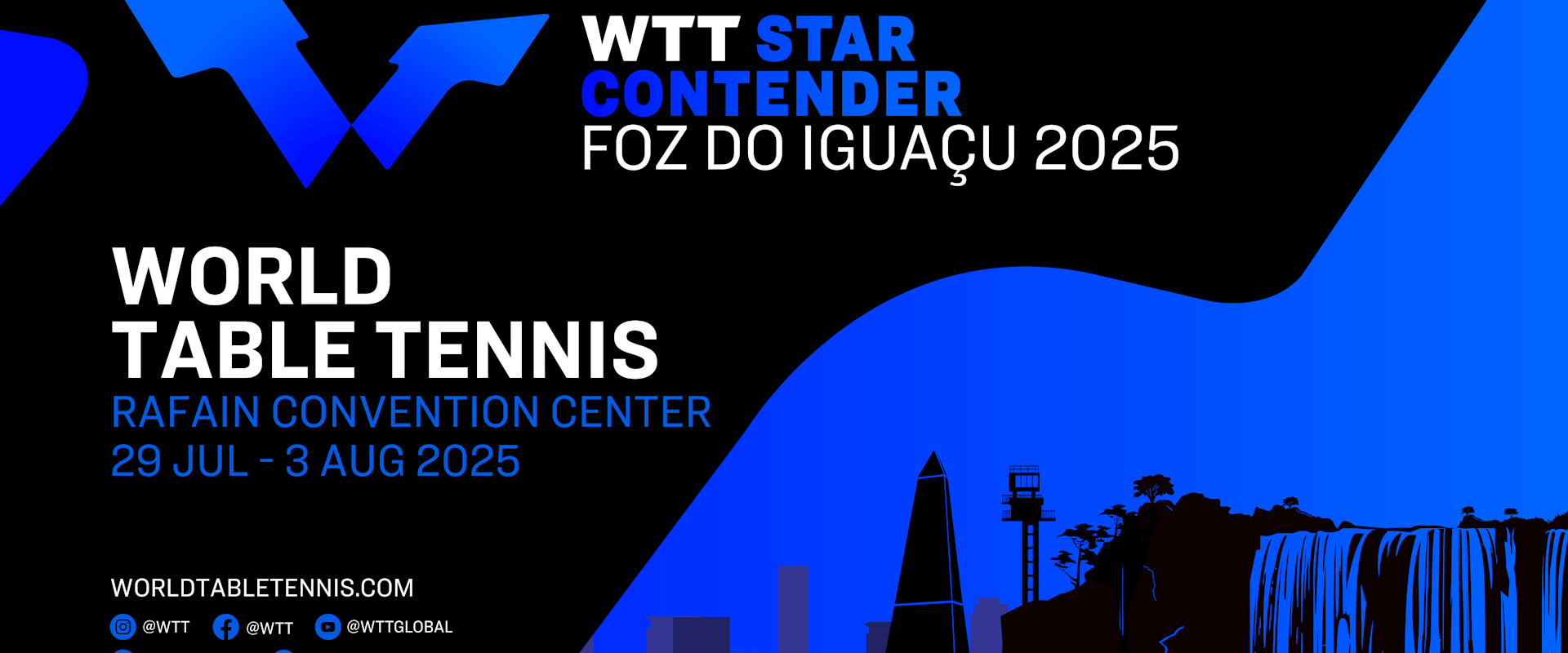 Credenciamento de imprensa para o WTT Star Contender em Foz do Iguaçu