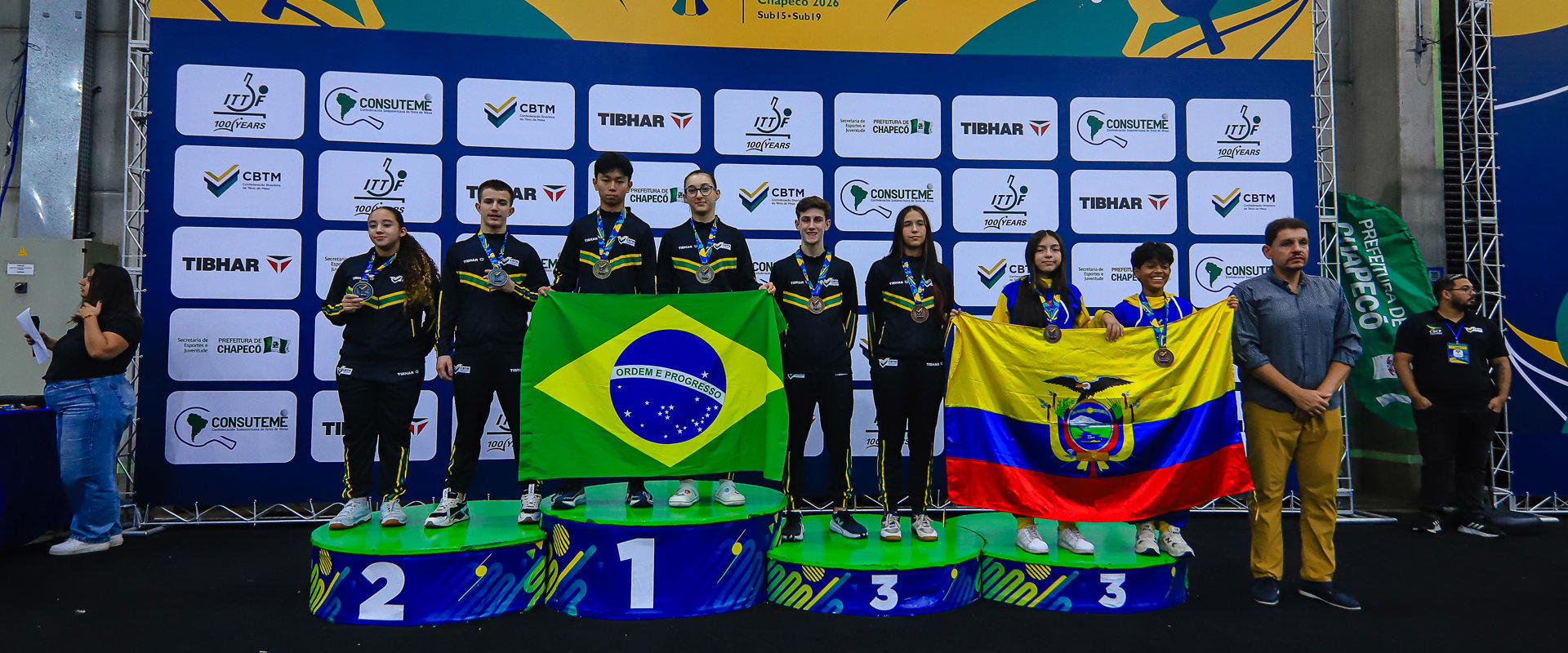 Bianca Borges e Vitor Thiofilo fecham o Sul-Americano Sub-15 com 100% de aproveitamento