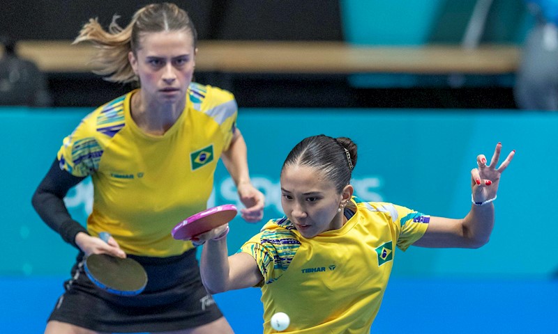 TÊNIS DE MESA NO PAN – Duplas do Brasil garantem três medalhas no primeiro  dia dos Jogos em Santiago - Confederação Brasileira de Tênis de Mesa