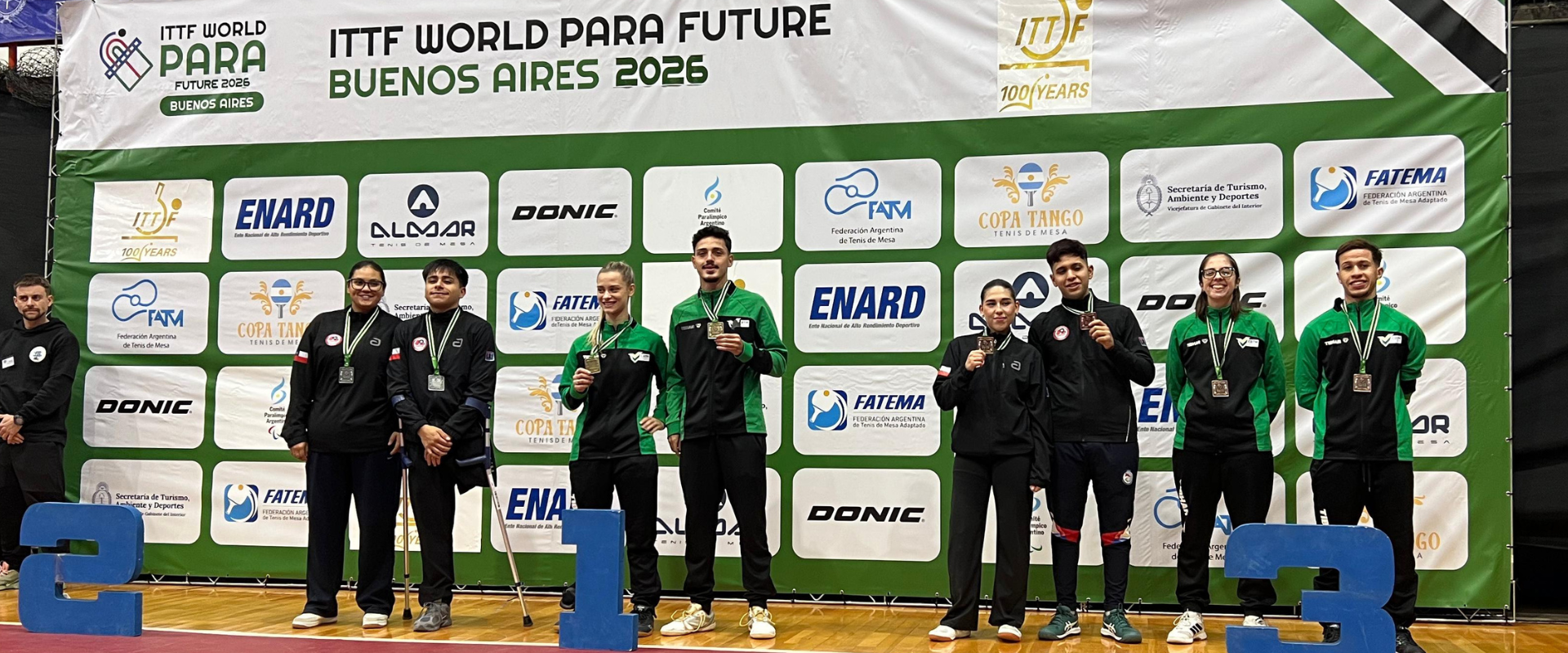 Brasil conquista oito medalhas nas disputas de duplas e encerra participação no ITTF Para Future Buenos Aires 2026