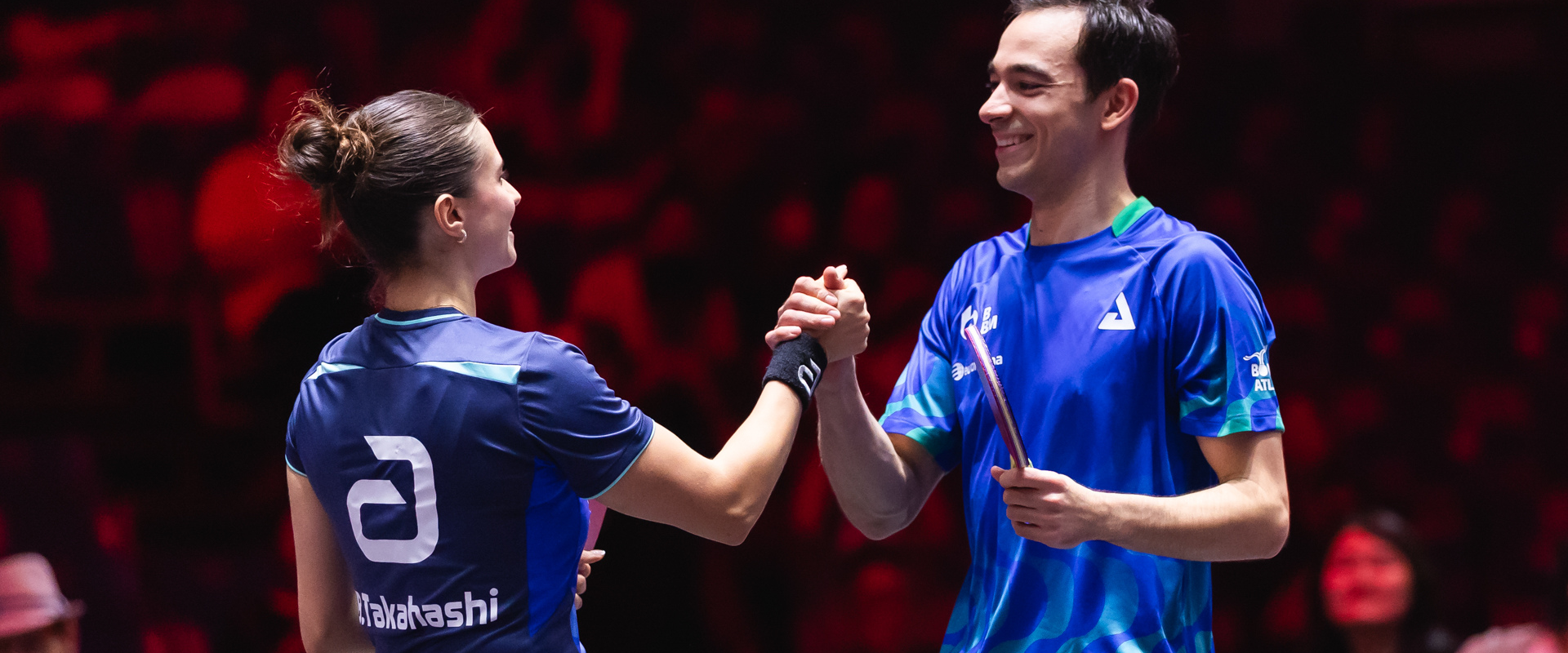 Bruna Takahashi e Hugo Calderano sobem para a segunda colocação no ranking mundial de duplas mistas
