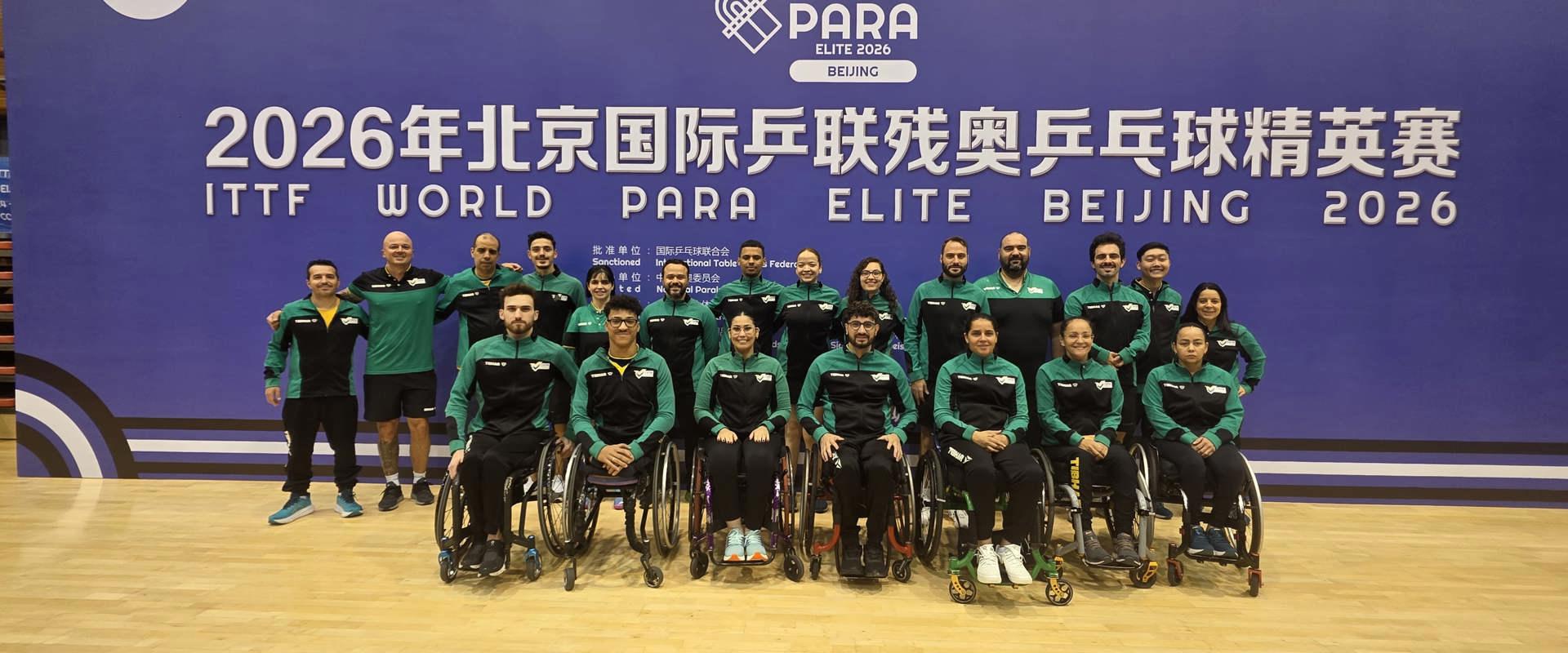 Delegação brasileira chega à China para o ITTF World Para Elite Beijing 2026