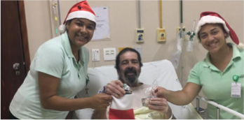 Pacientes do HAG recebem lembrancinhas de Natal