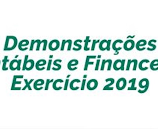 Demonstrações contábeis e financeiras - Exercício 2019