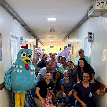 Animação Muriaé leva os personagens para as crianças da pediatria