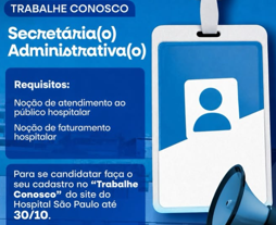 Vaga para Secretária(o) Administrativa(o)