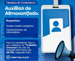 Vaga para Auxiliar de Almoxarifado