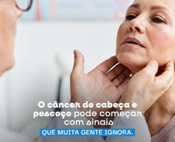 O câncer de cabeça e pescoço pode começar com sinais