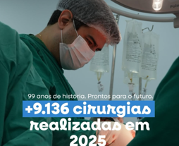 +9.136 cirurgias realizadas em 2025