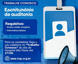 Vaga para Escriturário de Auditoria