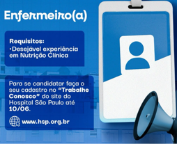 Vaga para enfermeiro (a)