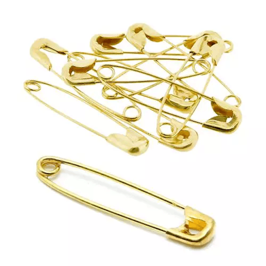 Alfinete de Segurança Importado Dourado 100UN 