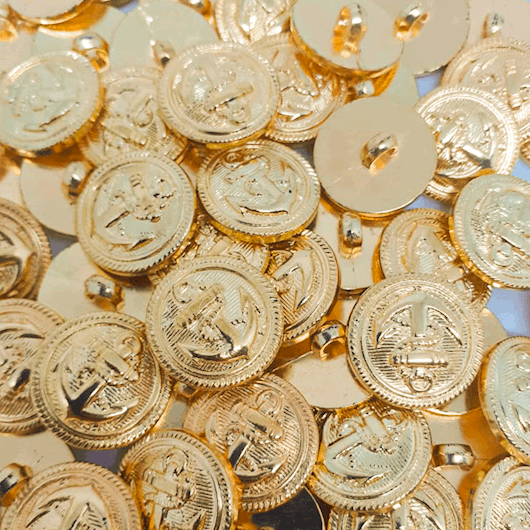 Botão pezinho Dourado  